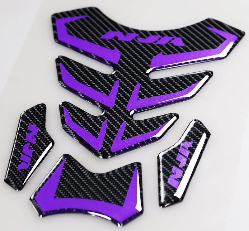 REVSOSTAR 5D Real Carbon Fiber, Motorcycle Decal Vinyl Tank Protector, Tank Pad for NJ 650 ZX636 ZX600 ZX-10R ZX14 ZX1400 ZX14R ABS 1000 ZX100,Offering an alternative nj tank pad - Image 2